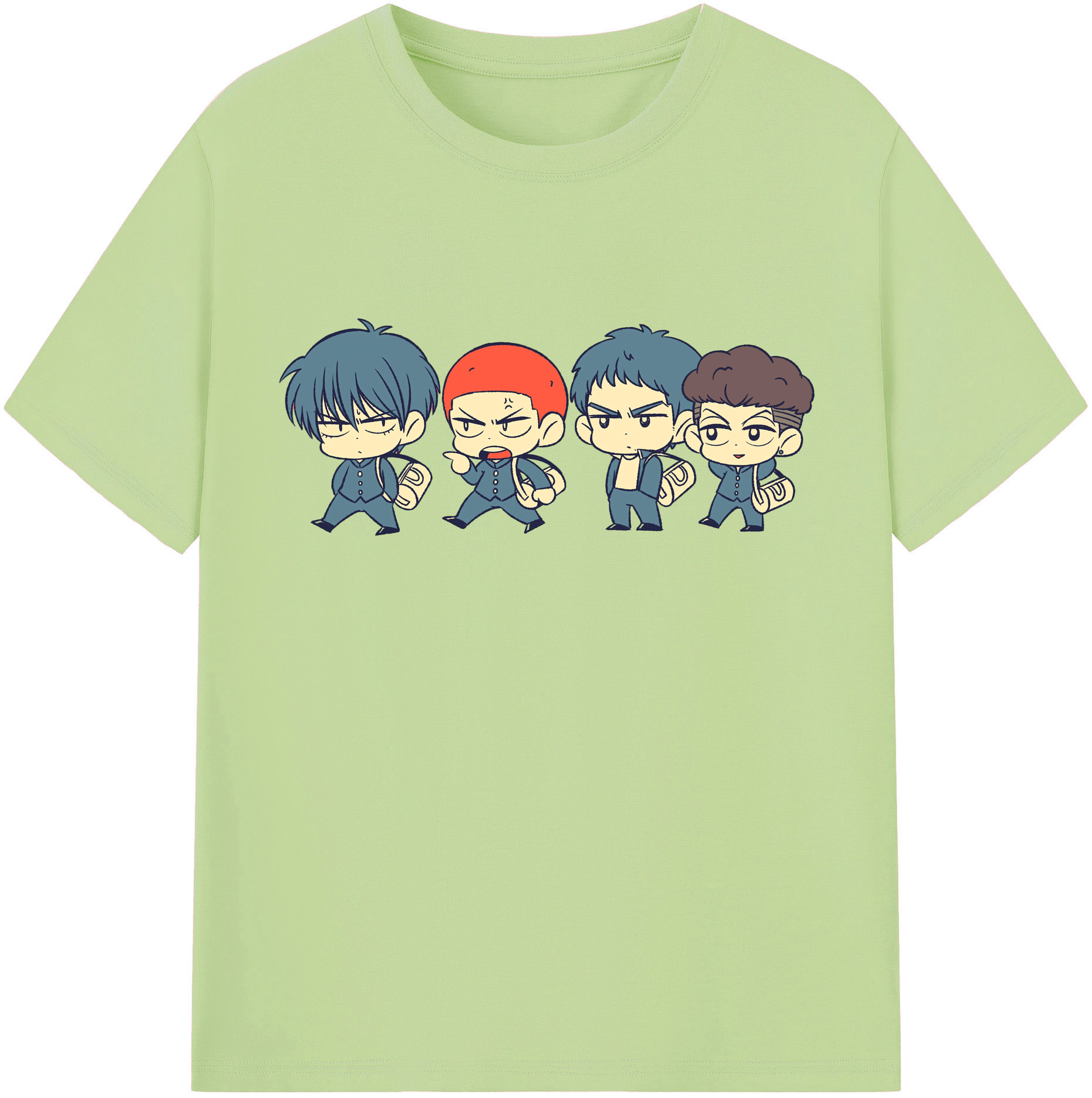 SLAM DUNK／スラムダンク 綿100％半袖Tシャツ（フロントプリント）